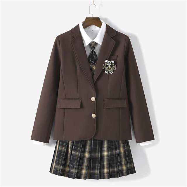 制服 ブレザー+スカート+ネクタイ 3点セット女子 スクールブレザー ...